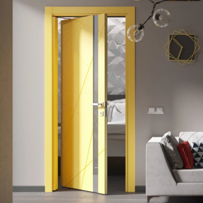 Комплект SWING для двери высотой 2000мм и шириной 565-915мм, цвет - черный, с доводчиком, в проём