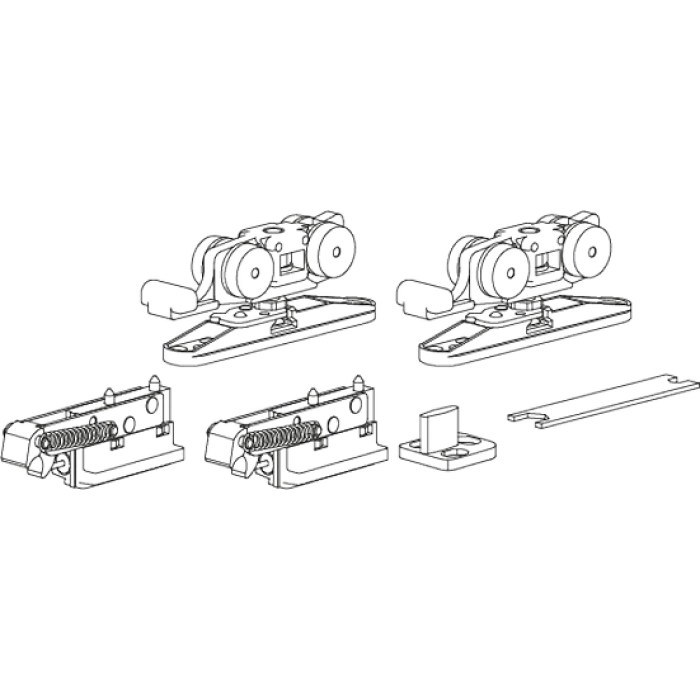 SLIDING SET 1 40kg, комплект ролик-довод + ролик-довод, дверь до 40кг