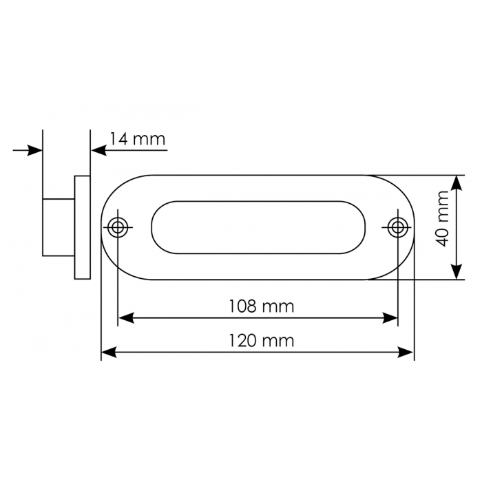 MHS120 BL, ручка для раздвижных дверей, цвет - черный