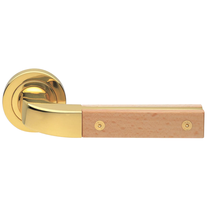TREE R2 OTL/FAGGIO, ручка дверная, цвет -  золото/бук