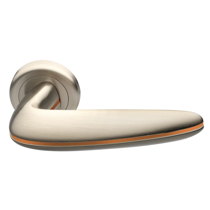 SUNRISE R4 NIS/RAME, ручка дверная, цвет -  матовый никель/медь