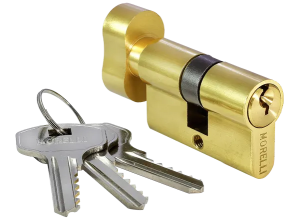 50CK PG, ключевой цилиндр с заверткой (50 мм), цвет - золото