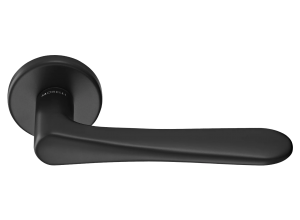 AULA R5 NERO, ручка дверная на розетке 7мм, цвет -  черный