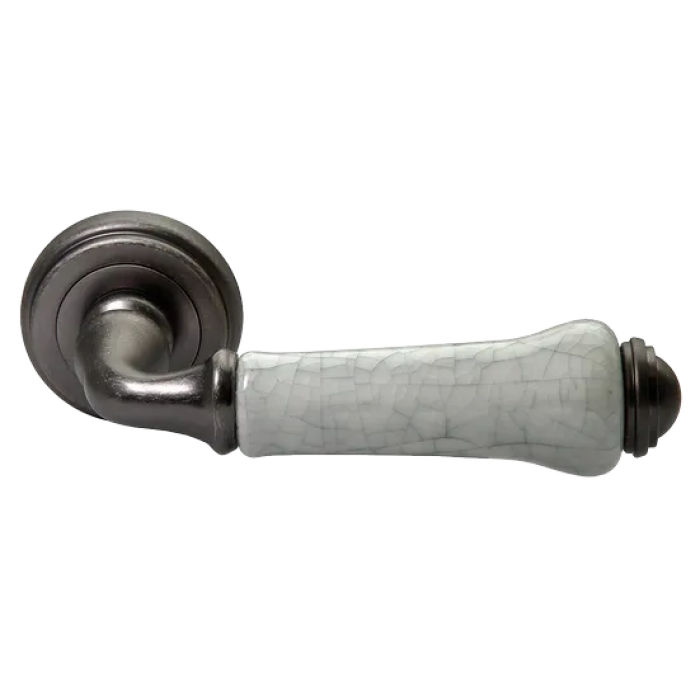 UMBERTO, ручка дверная MH-41-CLASSIC OMS/GR, цвет - старое мат.серебро/серый