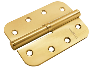 MSD-C 100X70X2.5 AB L, петля стальная скругленная левая без коронки, цвет - бронза