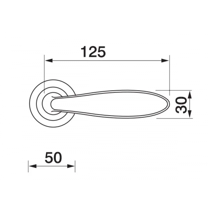 MURANO R4 CRO/ROSA, ручка дверная, цвет - хром/кварц