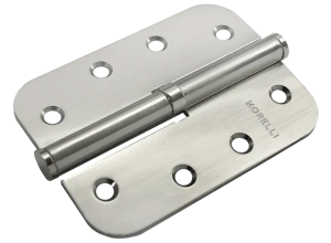 MSD-C 100X70X2.5 AB L, петля стальная скругленная левая без коронки, цвет - бронза