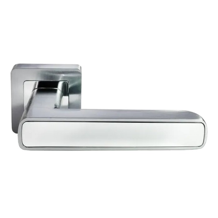 FLEX, ручка дверная на квадратной накладке MH-44 SC/CP-S55, цвет - матовый хром/хром
