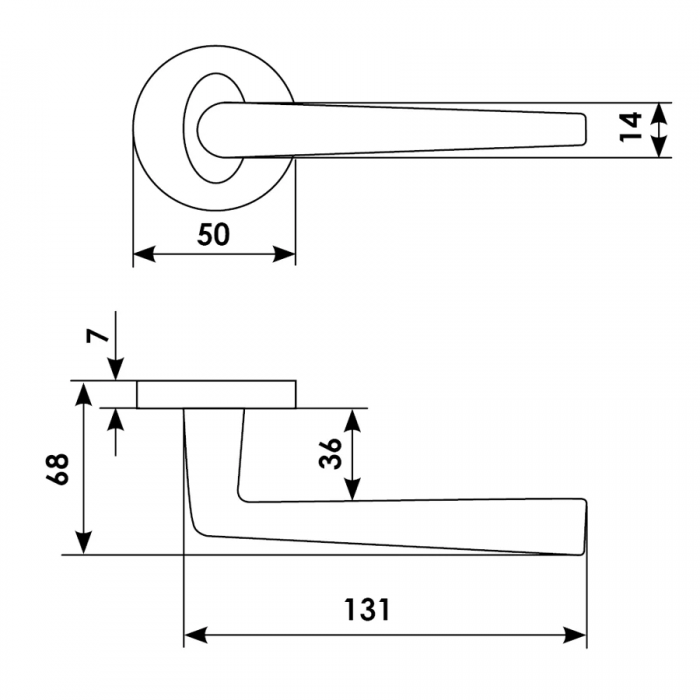 THE FORCE R5 OSA, ручка дверная, цвет - матовое золото