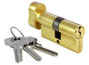 60CK PG, ключевой цилиндр с заверткой (60 мм), цвет - золото