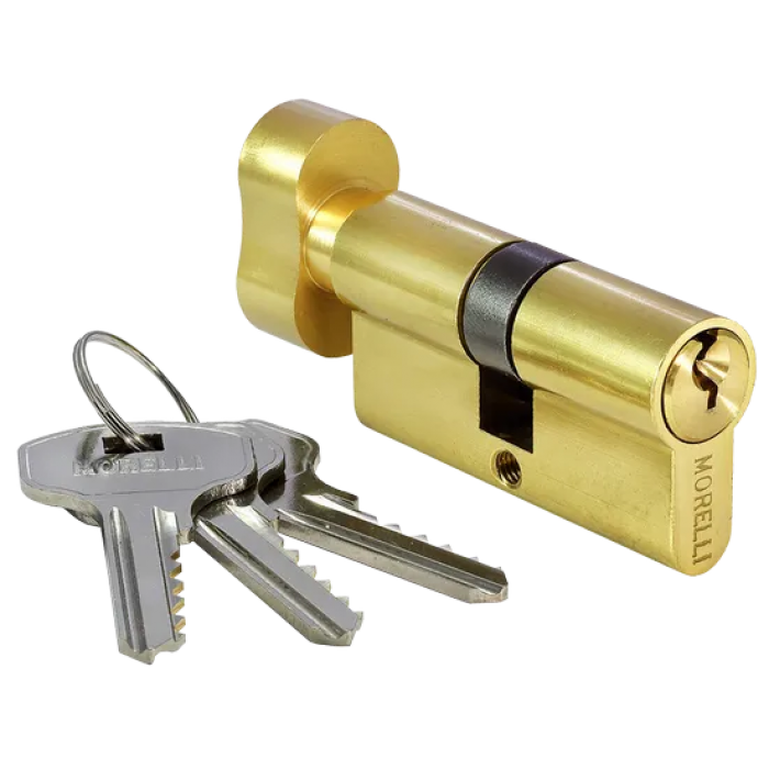 60CK PG, ключевой цилиндр с заверткой (60 мм), цвет - золото