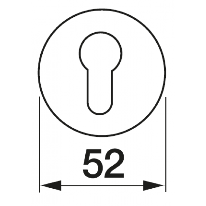 LUX-KH-R3 OTL, накладка на евроцилиндр, цвет - золото