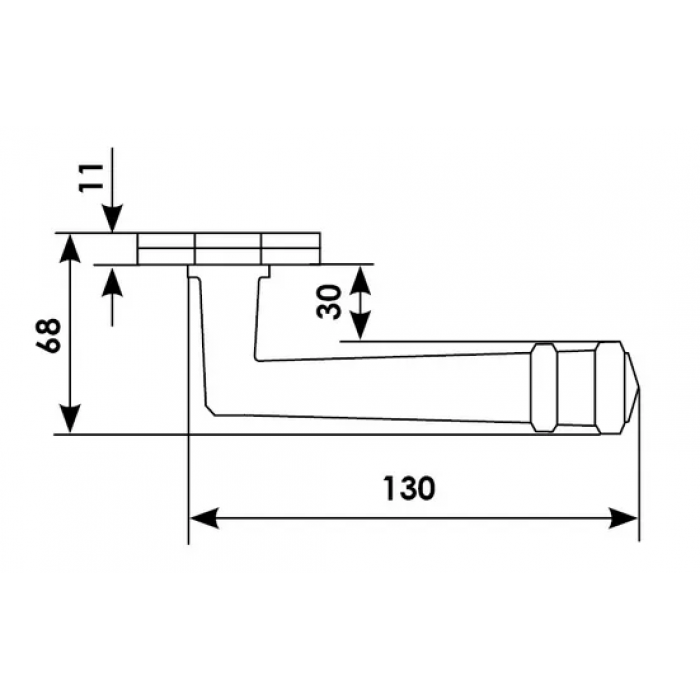 CHAMPS-ELISEES Y OBR, ручка дверная, цвет -  кофе