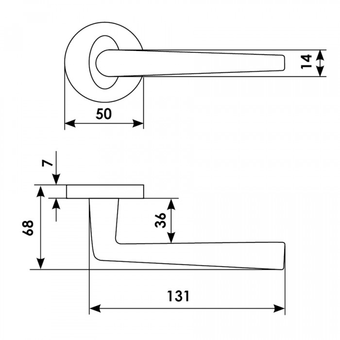 THE FORCE R5 CRO, ручка дверная, цвет - хром