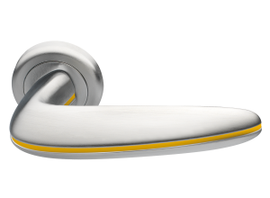 SUNRISE R4 CSA/ROSSO, ручка дверная, цвет -  матовый хром/красный