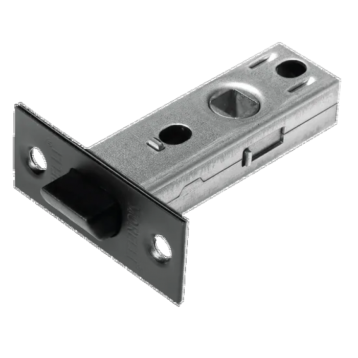 LP6-45 BL, защелка межкомнатная, с пластиковым язычком, цвет - черный