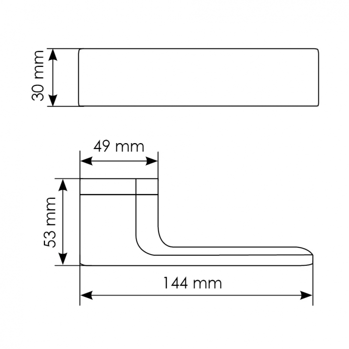 SHUTTLE CSA, ручка дверная, цвет -  матовый хром