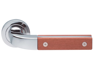 TREE R2 CRO/FAGGIO, ручка дверная, цвет -  хром/бук