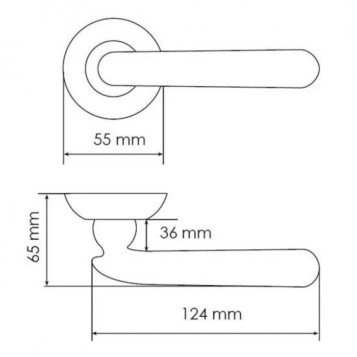 HERMITAGE III, ручка дверная MH-32 COF, цвет - кофе