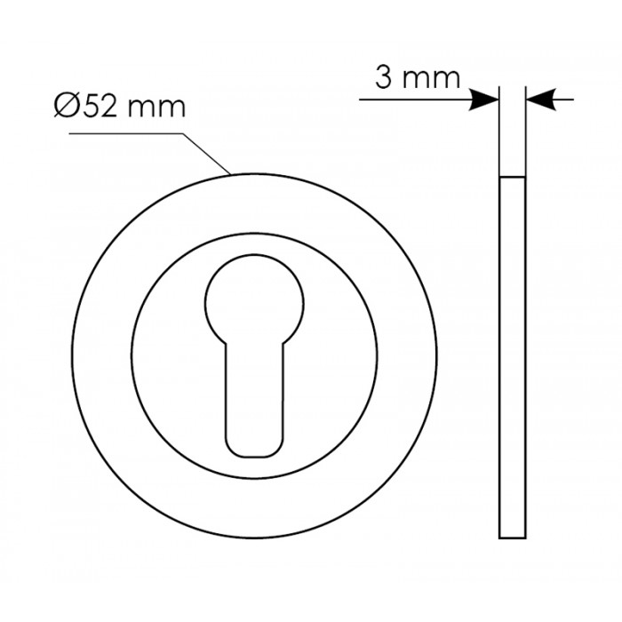 LUX-KH OSA, накладка на евроцилиндр, цвет -  матовое золото