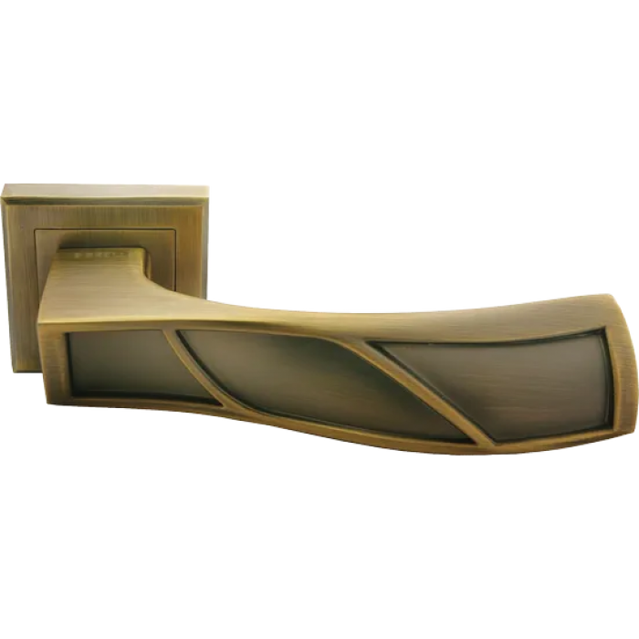 КРЫЛЬЯ, ручка дверная MH-33 COF-S, на квадратной накладке, цвет - кофе
