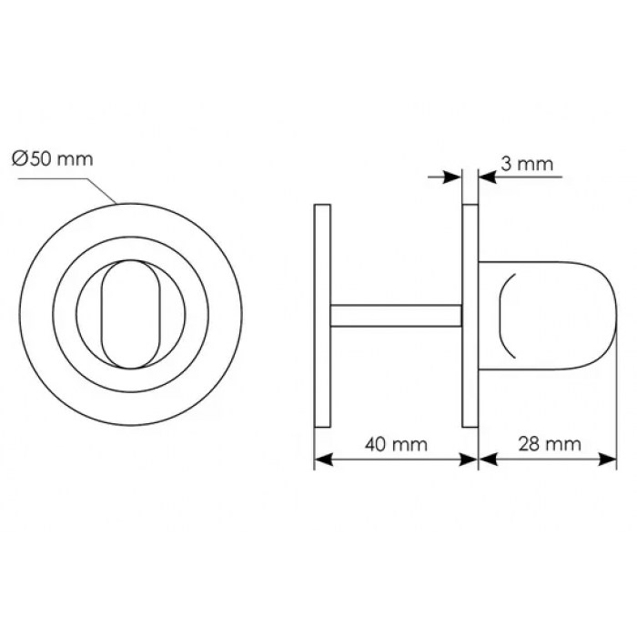 LUX-WC OTL, завертка сантехническая, цвет - золото