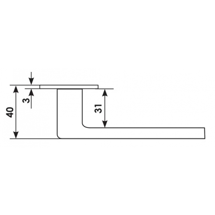 MOUNTAIN OF LIGHT S1 NIN, ручка дверная, цвет -  черный никель