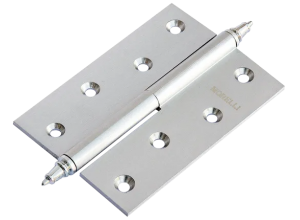 MB 100X70X3 AB R C, петля латунная с коронкой правая, цвет - бронза