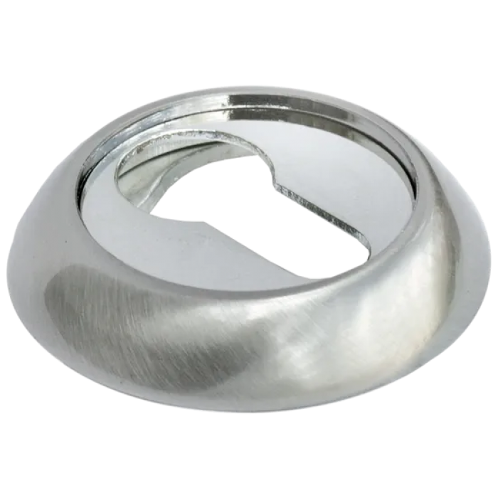 MH-KH SN/CP, накладка на евроцилиндр, цвет - бел. никель/хром