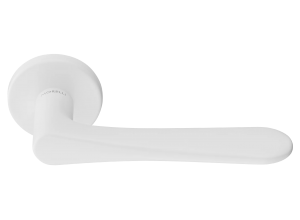 AULA R5 BIA, ручка дверная на розетке 7мм, цвет -  белый