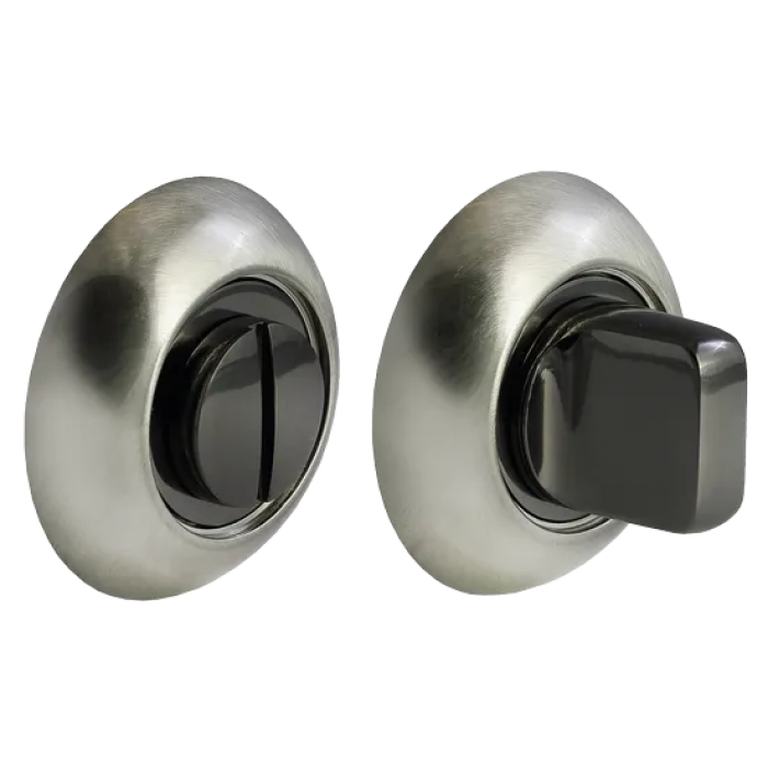 MH-WC SN/BN, завертка сантехническая, цвет - бел. никель/черн. никель