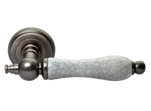 MART, ручка дверная MH-42-CLASSIC OMB/CH, цвет-старая мат.бронза/шампань