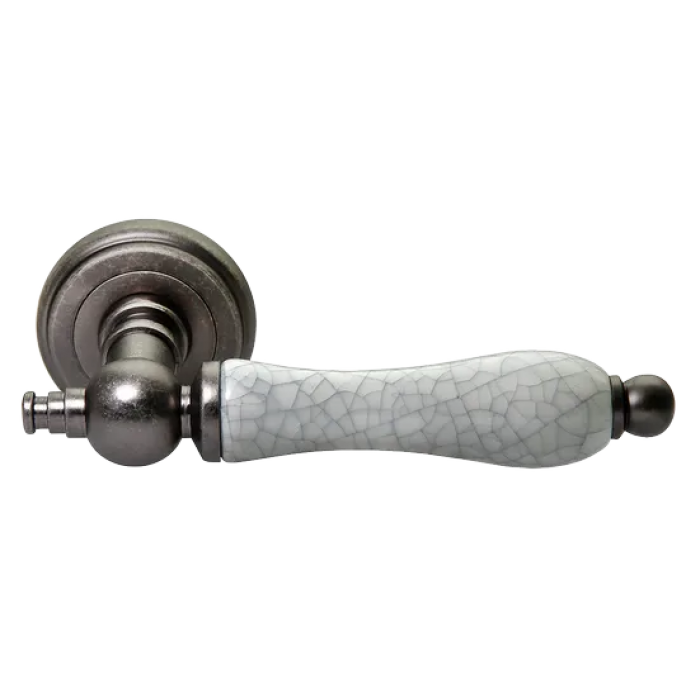 MART, ручка дверная MH-42-CLASSIC OMS/GR, цвет - старое мат.серебро/серый