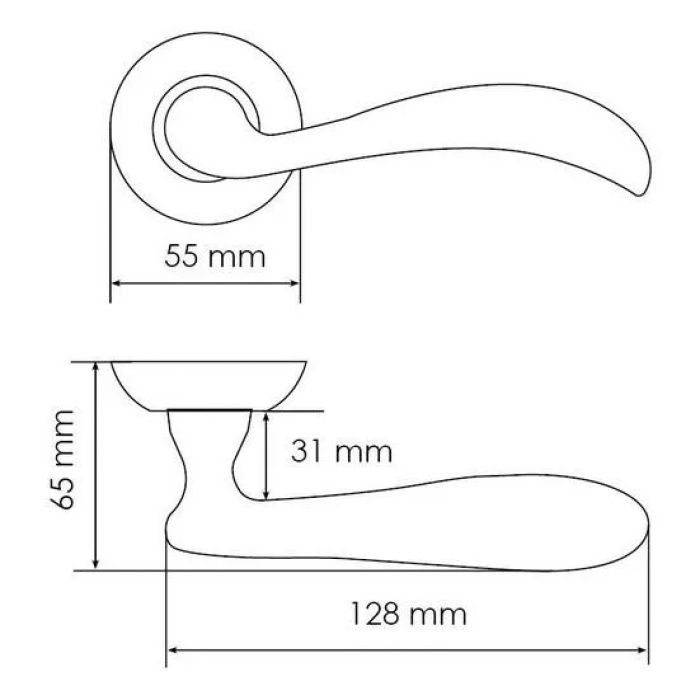 HERMITAGE II, ручка дверная MH-31 COF, цвет - кофе