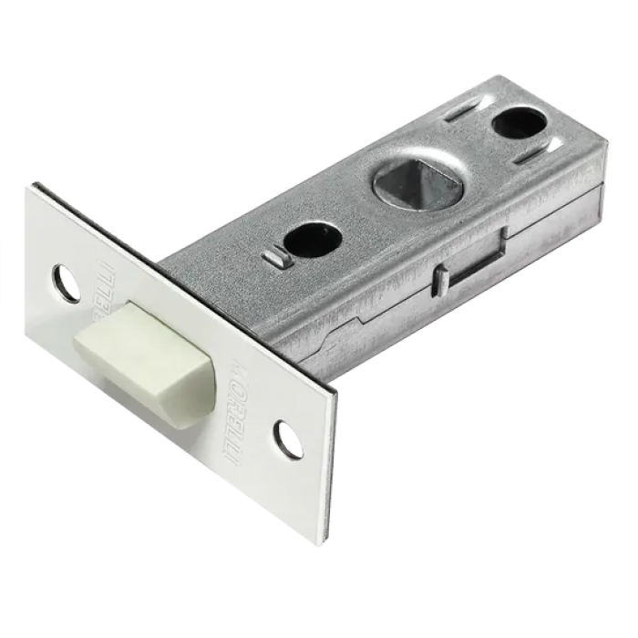 LP6-45 W, защелка межкомнатная, с пластиковым язычком, цвет - белый