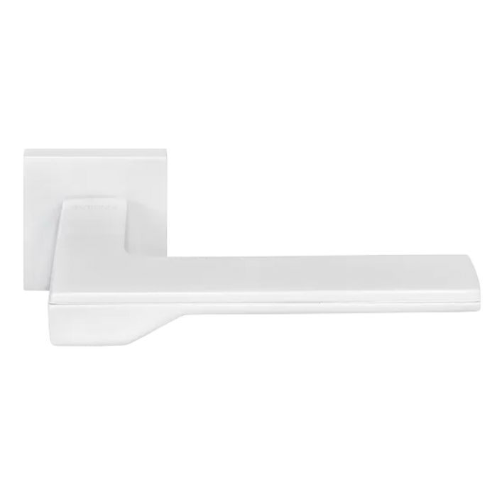 PIERRES, ручка дверная на квадратной накладке MH-49-S6 W, цвет - белый