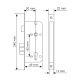 L03 AB, замок под цилиндр с тремя ригелями, цвет - античная бронза