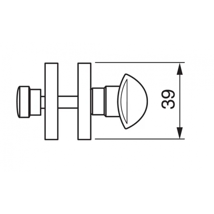 LUX-WC-RIVA OBR, завертка сантехническая, цвет - кофе