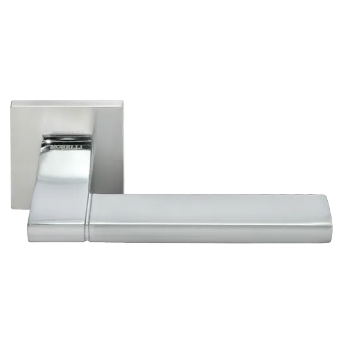 YSTAD, ручка дверная на квадратной накладке MH-47-S6 SC/CP, цвет - мат.хром/хром