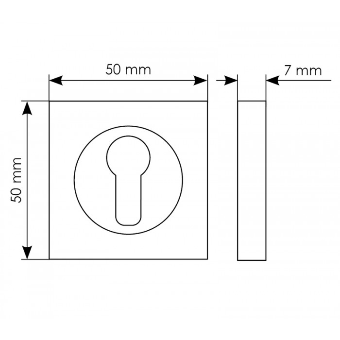 LUX-KH-S5 OTL, накладка на евроцилиндр, цвет - золото