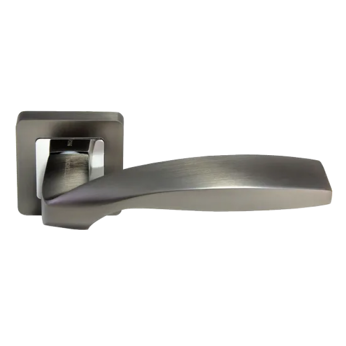 SHELL, ручка дверная на квадратной накладке MH-45 GR/CP-S55, цвет - графит/хром