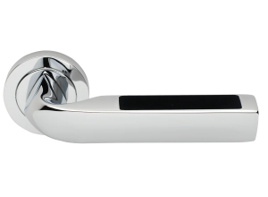MATRIX-2 R2 CSA/NERO, ручка дверная, цвет -  матовый хром/черный