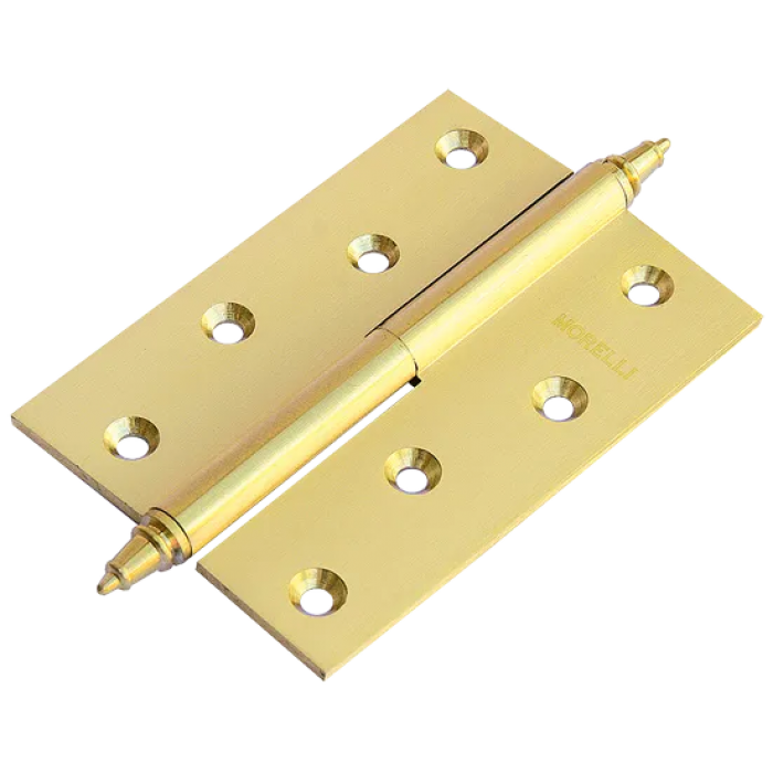 MB 100X70X3 SG L C, петля латунная с коронкой левая, цвет - мат.золото