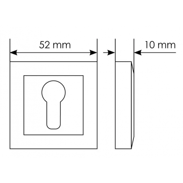 MH-KH-S COF, накладка на евроцилиндр, цвет - кофе