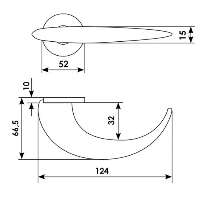 ABUNDANCE PF CSA, ручка дверная, цвет -  матовый хром