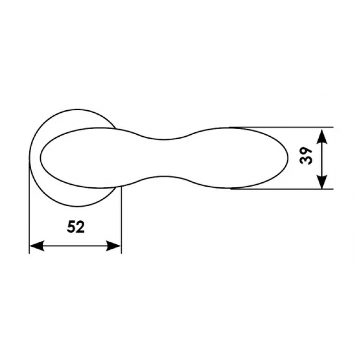 LUNCH PF OSA, ручка дверная, цвет -  матовое золото