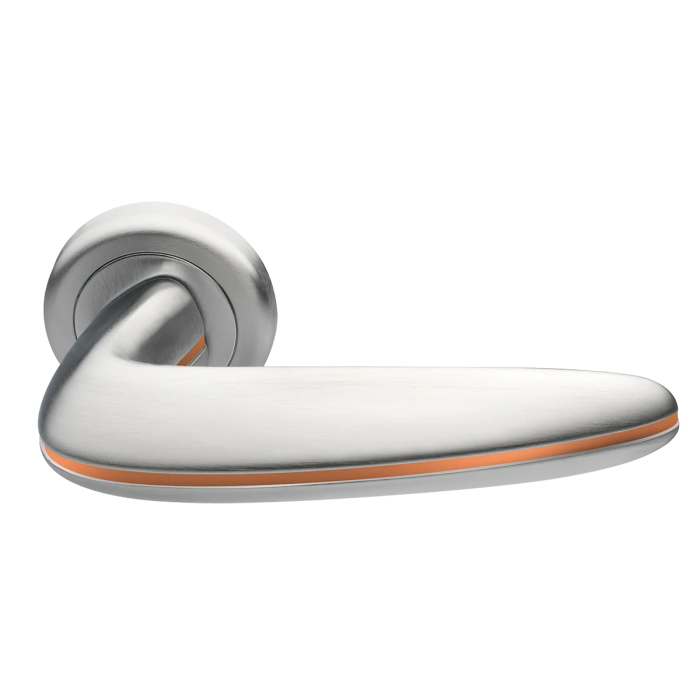 SUNRISE R4 CSA/RAME, ручка дверная, цвет - матовый хром/медь