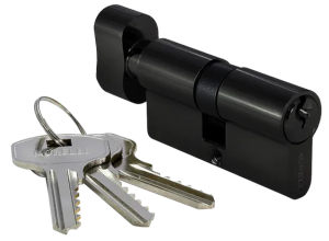 70CK BL,  ключевой цилиндр (70мм), цвет - черный