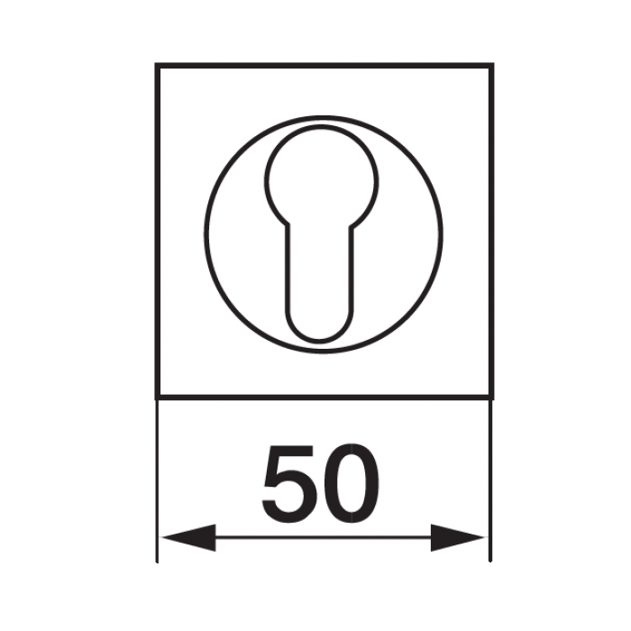 LUX-KH-S2 NIS, накладка на евроцилиндр, цвет -  матовый никель