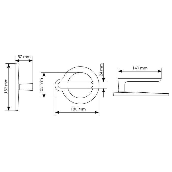PLANET CSA/CRO, ручка дверная, цвет - мат.хром/хром